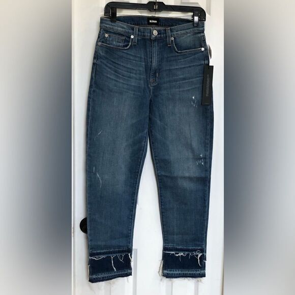 HUDSON - NWT L Sz 28 - Zoeey Straight-Leg Double Step Cropped Jean -Social Grace - Picture 3 of 16